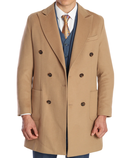 ICONY OVERCOAT - Tan Pure Wool