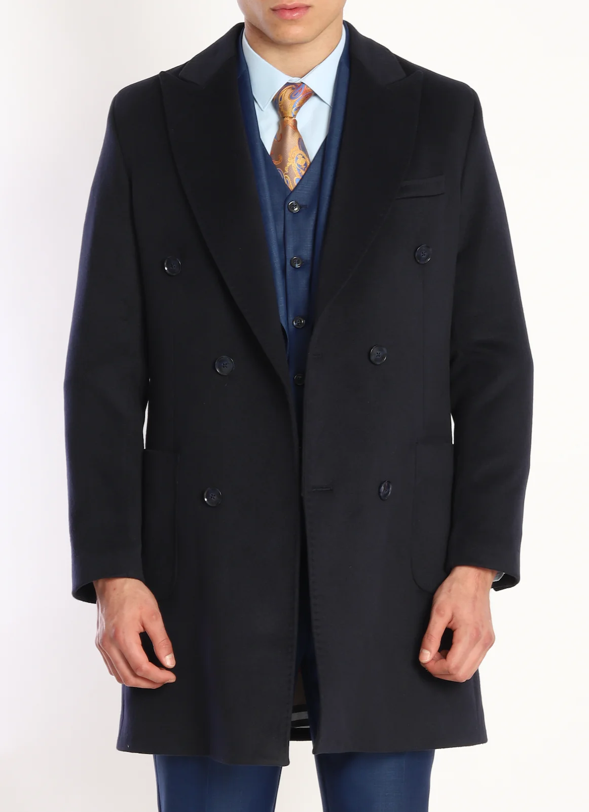 ICONY OVERCOAT - Navy Pure Wool