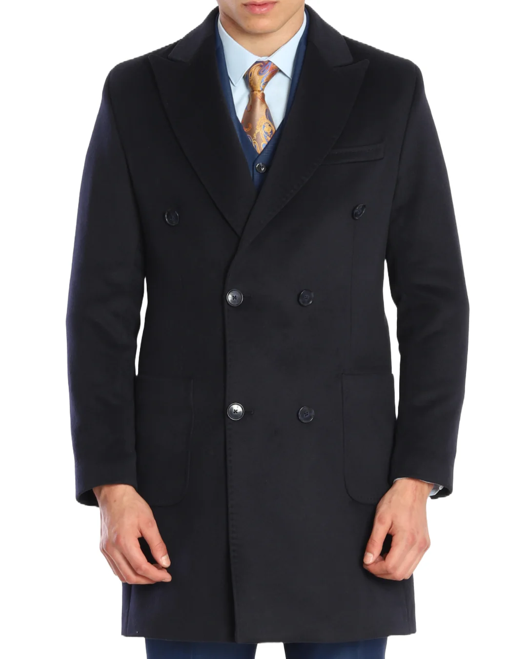 ICONY OVERCOAT - Navy Pure Wool