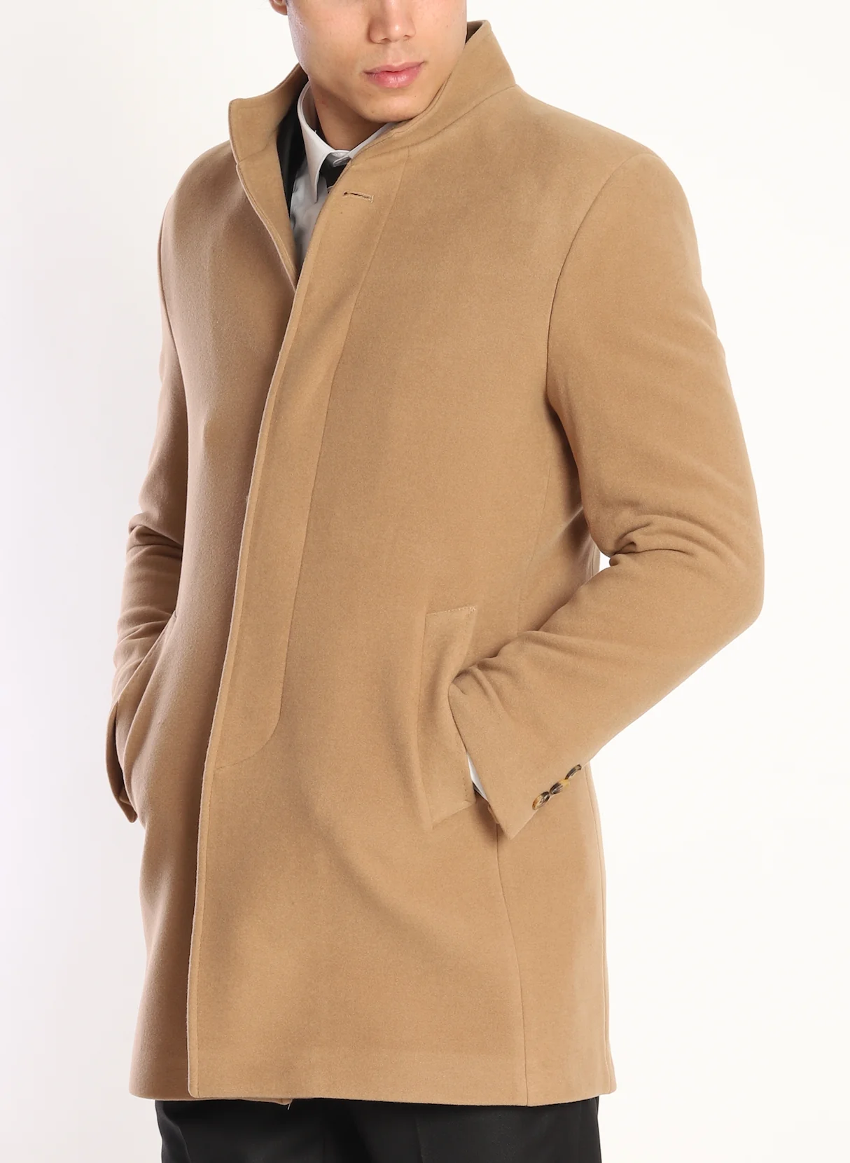 BARRON OVERCOAT - Tan Pure Wool By BARRON, Italy